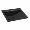 Ruvati 21 x 17 inch Gunmetal Black Drop-in Topmount Bathroom Sink Stainless Steel RVH5110BL